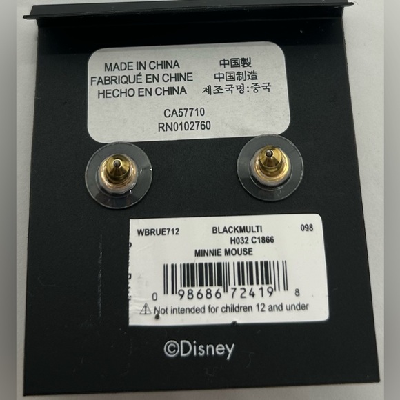 Kate Spade New York Disney Minnie Mouse Stud Earrings, NWT. - Picture 2 of 4